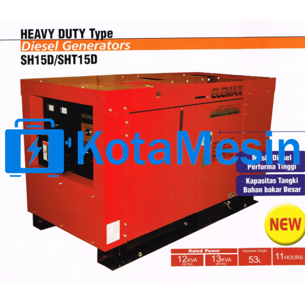 Elemax SHT 25 D Powered by Kubota | Heavy Duty Diesel Generator | 20 kva - 22 kva